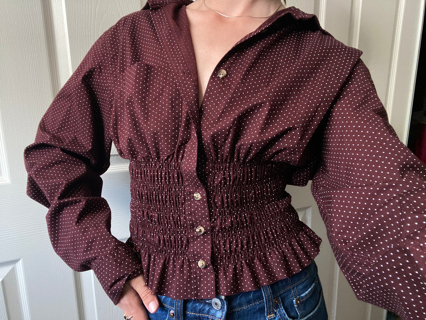 Marielle Burgundy Polka Dots M