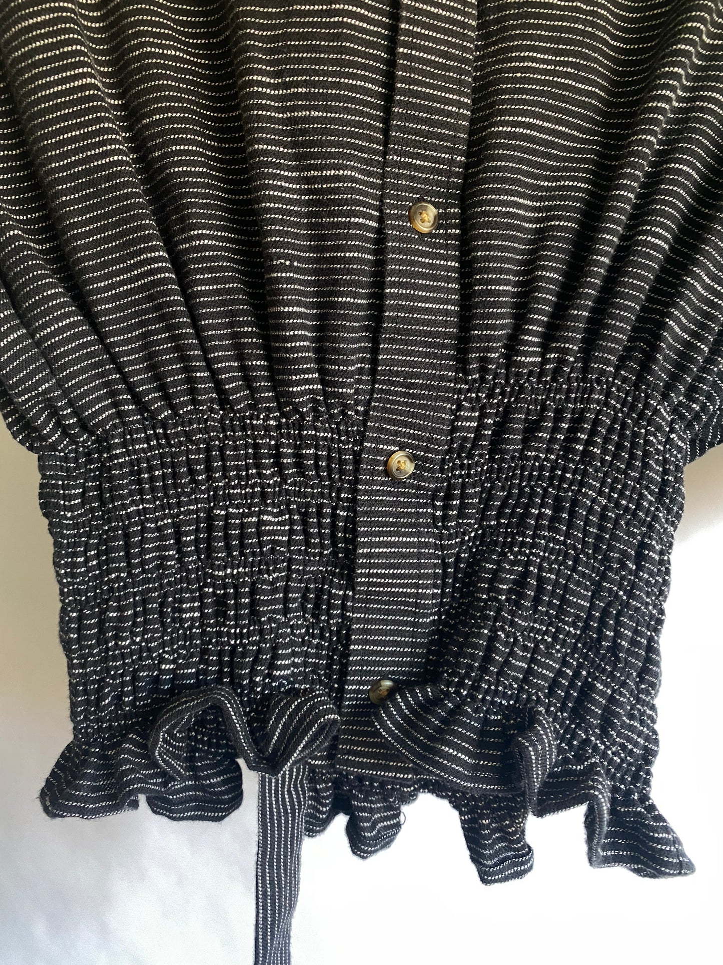 Marielle Top / Black Stripes Short Sleeve/ M