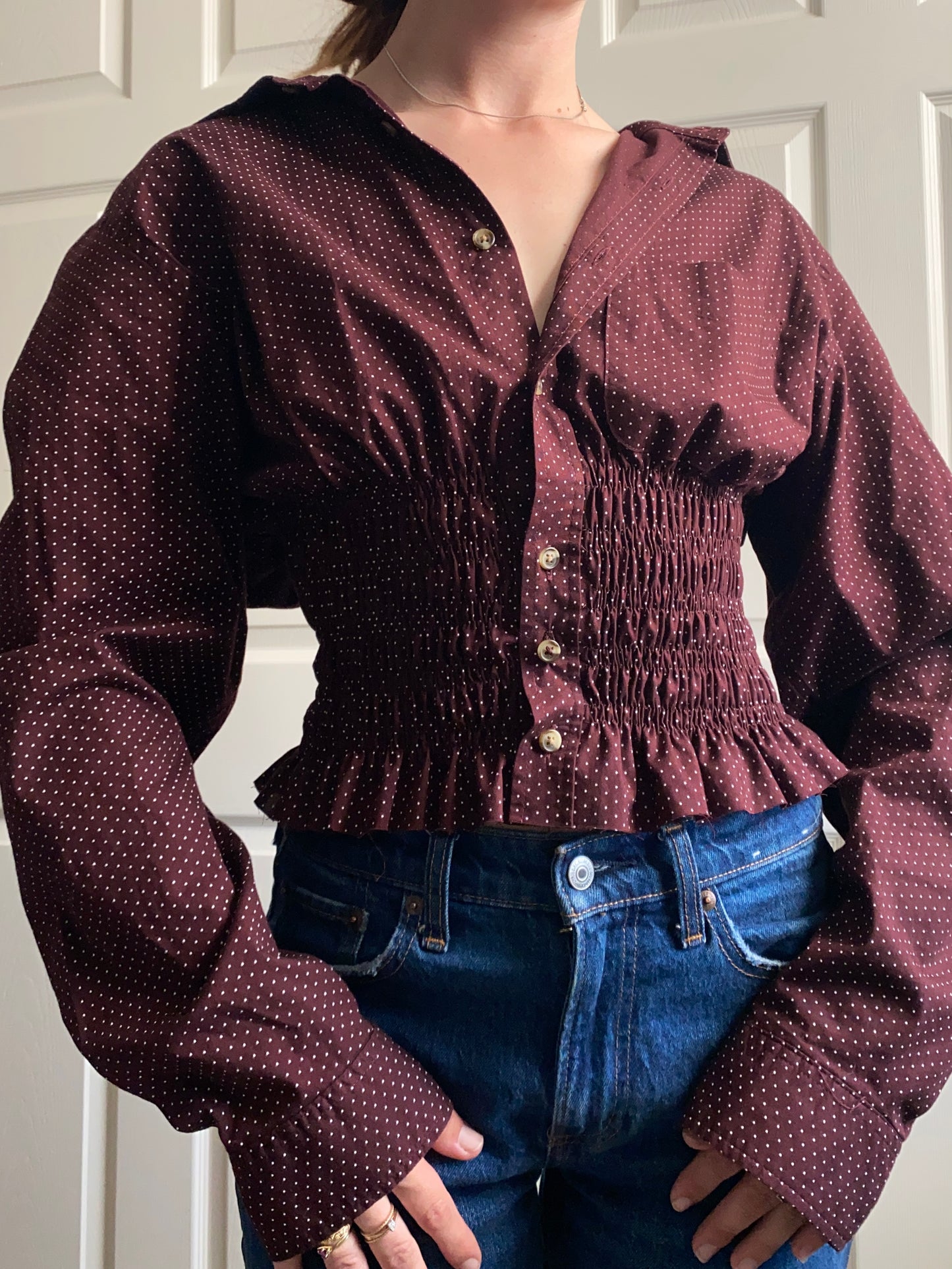 Marielle Burgundy Polka Dots M