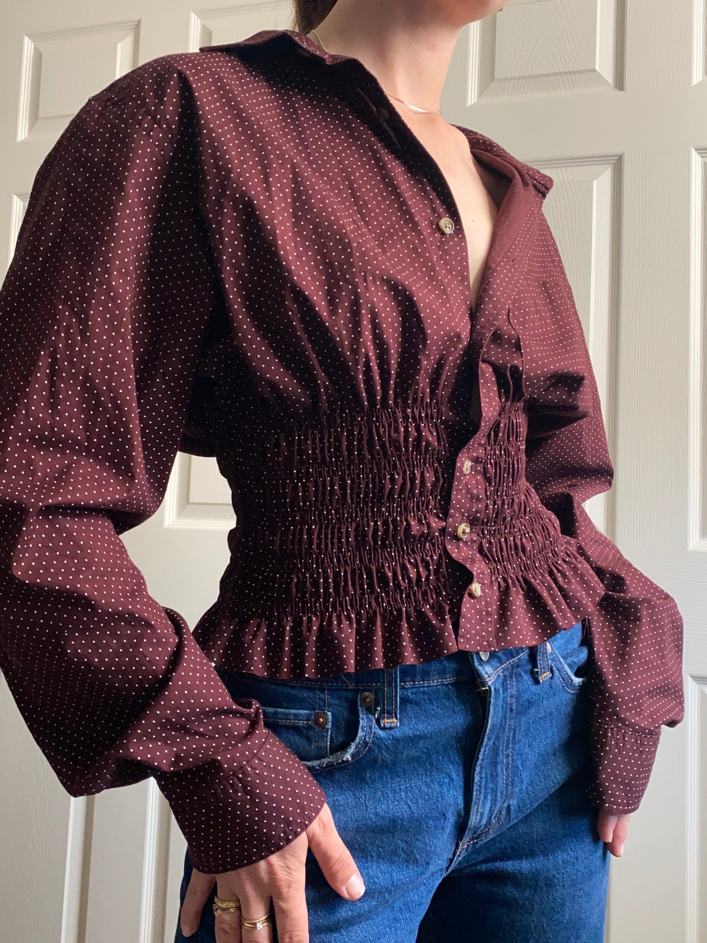 Marielle Burgundy Polka Dots M