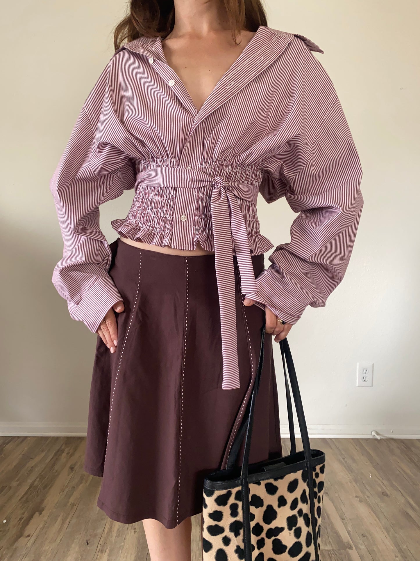 Marielle Top / Raspberry Stripes / L-1X