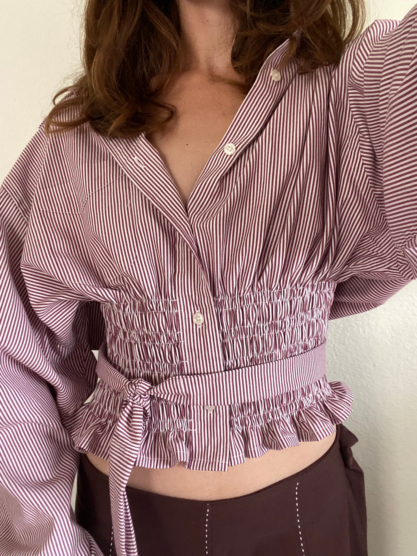 Marielle Top / Raspberry Stripes / L-1X