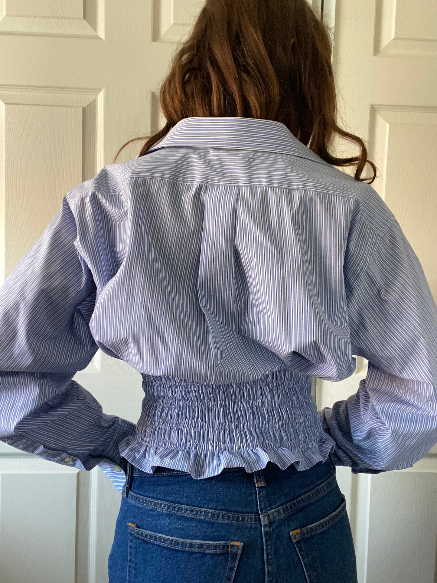Marielle Top Light Blue Stripes M