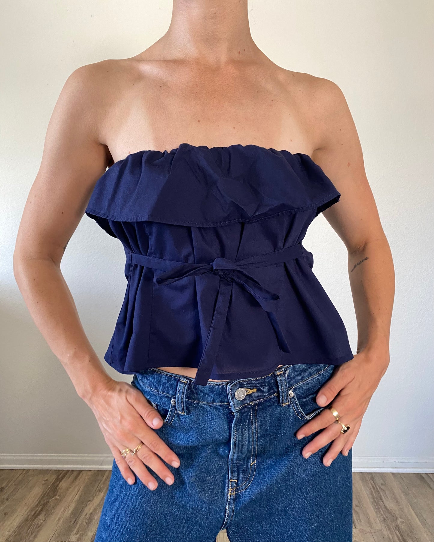 The Camille Top / Navy / Medium