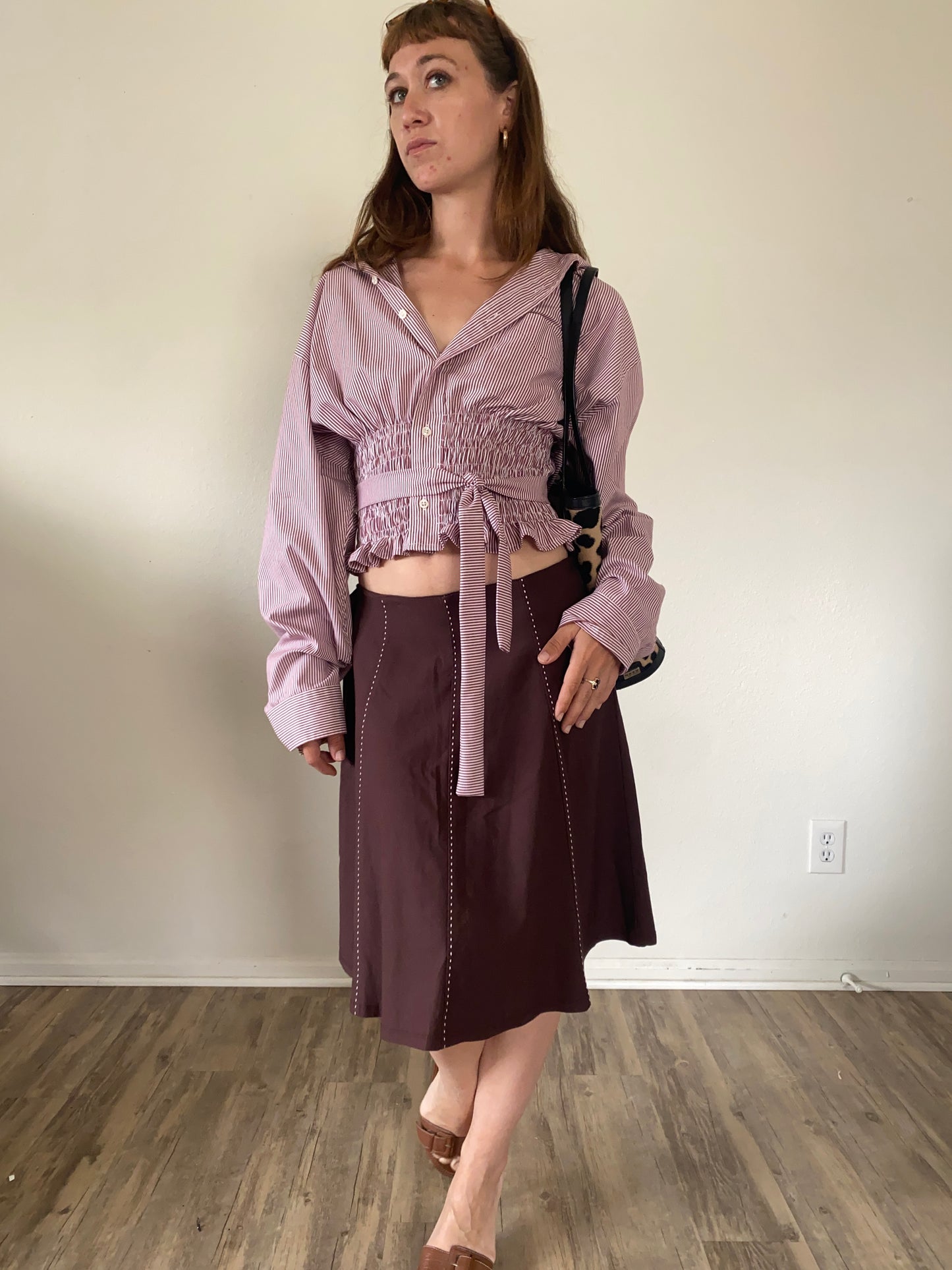 Marielle Top / Raspberry Stripes / L-1X