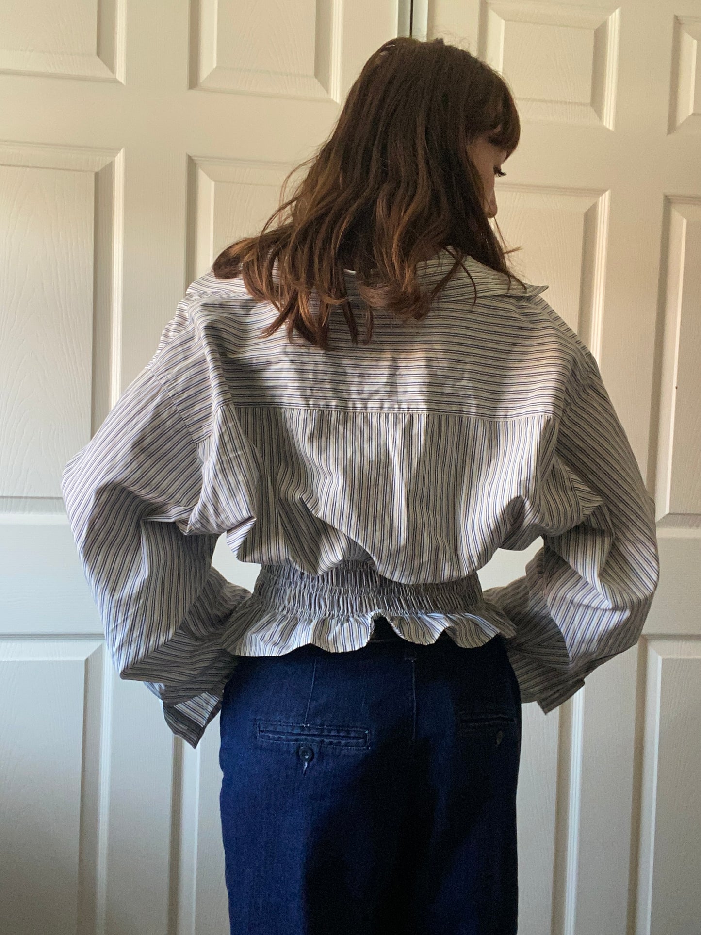 Marielle Top Light Earth Tone Stripes M