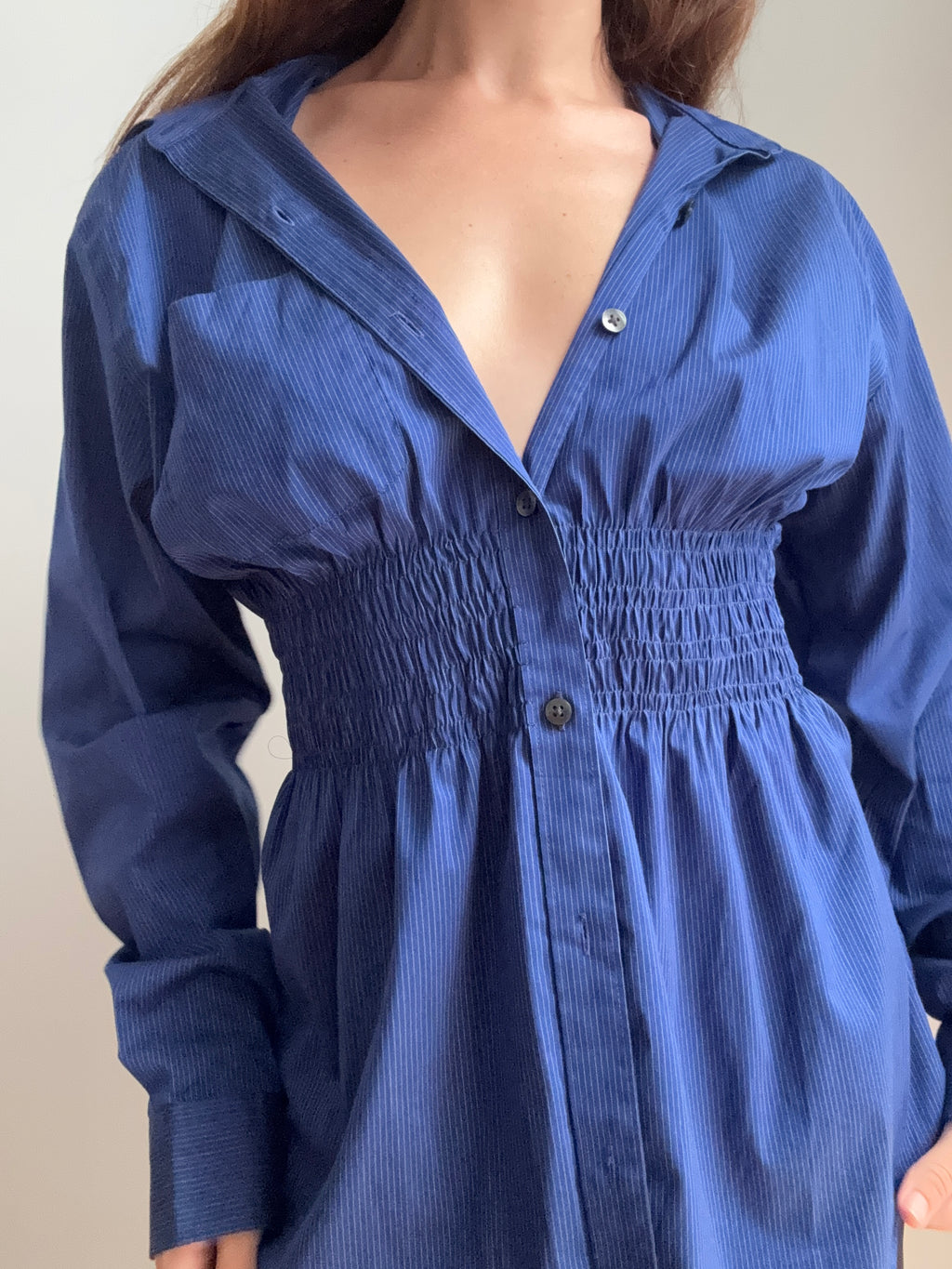 Elodie Top in Blue Stripes (M)