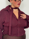Marielle Top in WINE STRIPES (1X)
