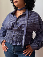 Marielle Top in Blue Stripes (L-XL)