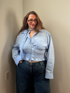 Marielle Top in BABY BLUE (XL-1X)