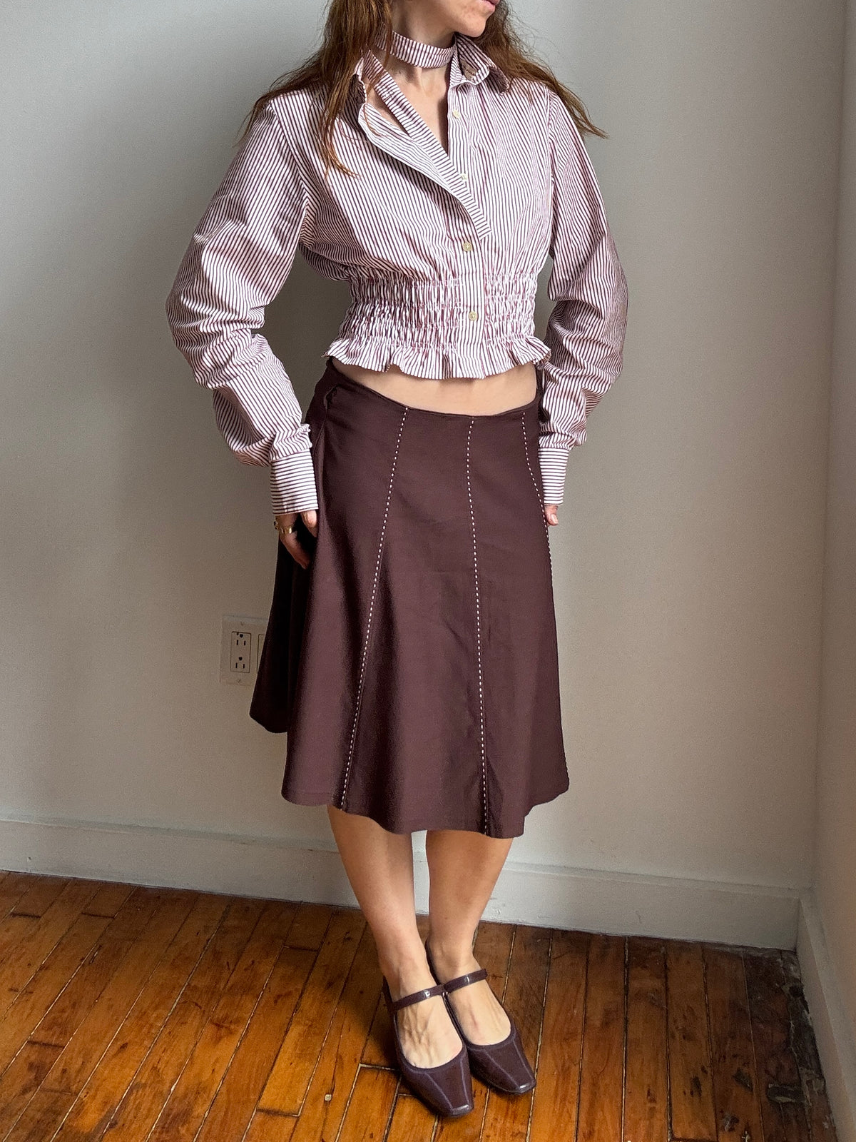 MARIELLE TOP in Raspberry Stripes (XS/S & Short Torso)