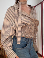 Marielle Top / Tan Stripes (M-XL)