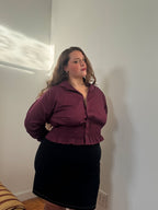 Marielle Top in BURGUNDY (1X-2X)