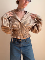 Marielle Top in Tan Stripes (M-XL)