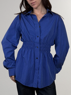 Marielle Top / Blue Pinstripe S/M