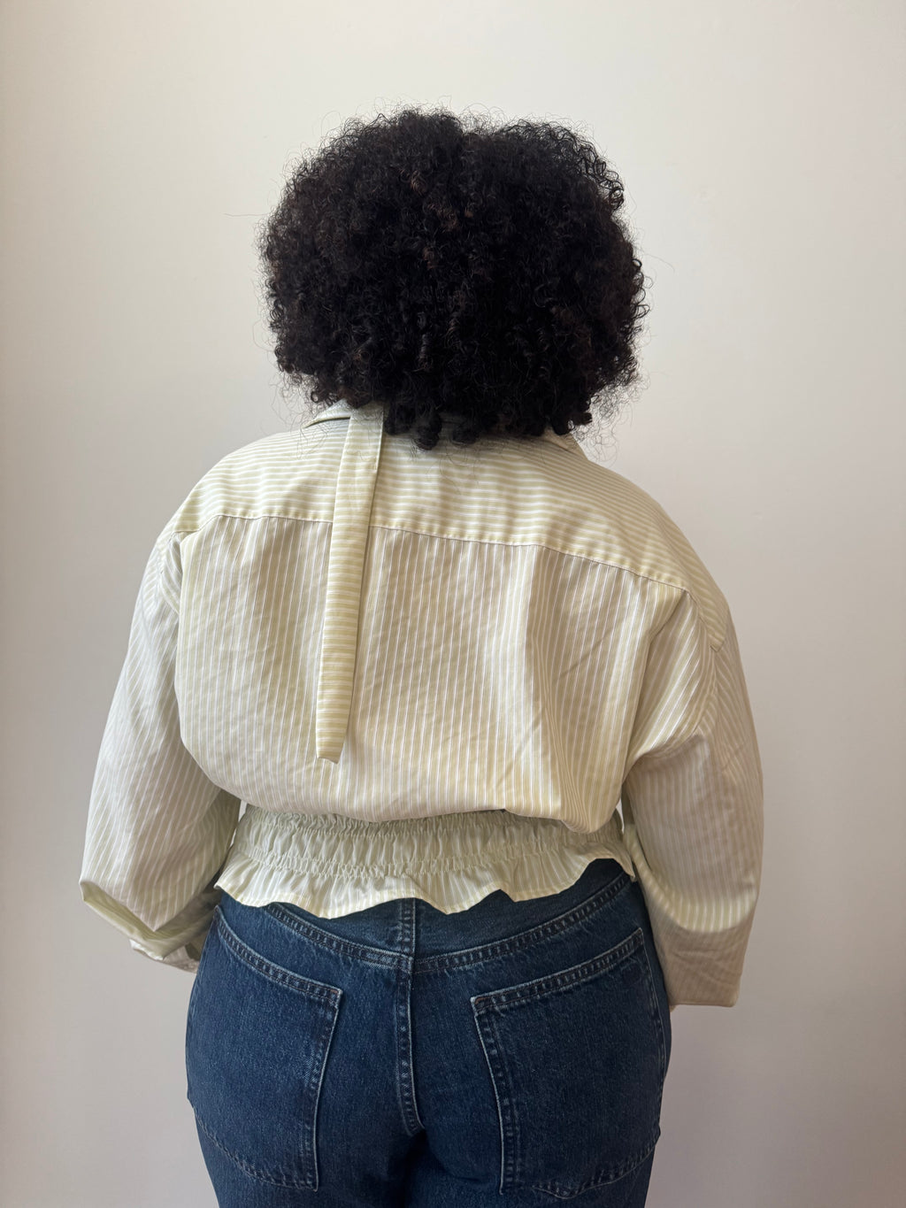 Marielle Top in Citrus Green Stripes (XL-1X)