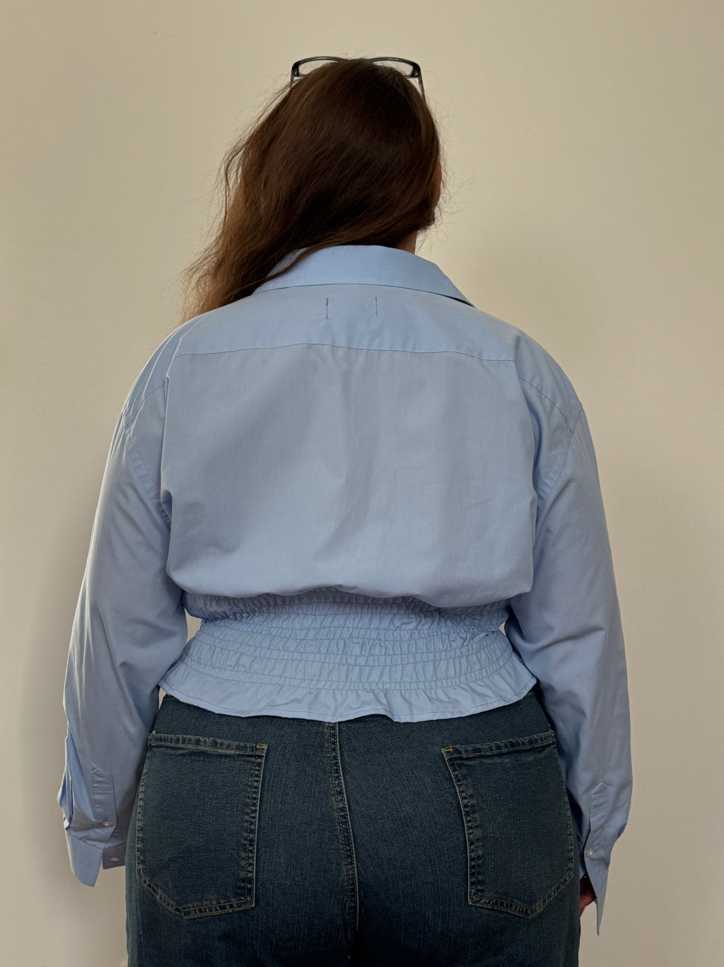 Marielle Top in BABY BLUE (XL-1X)