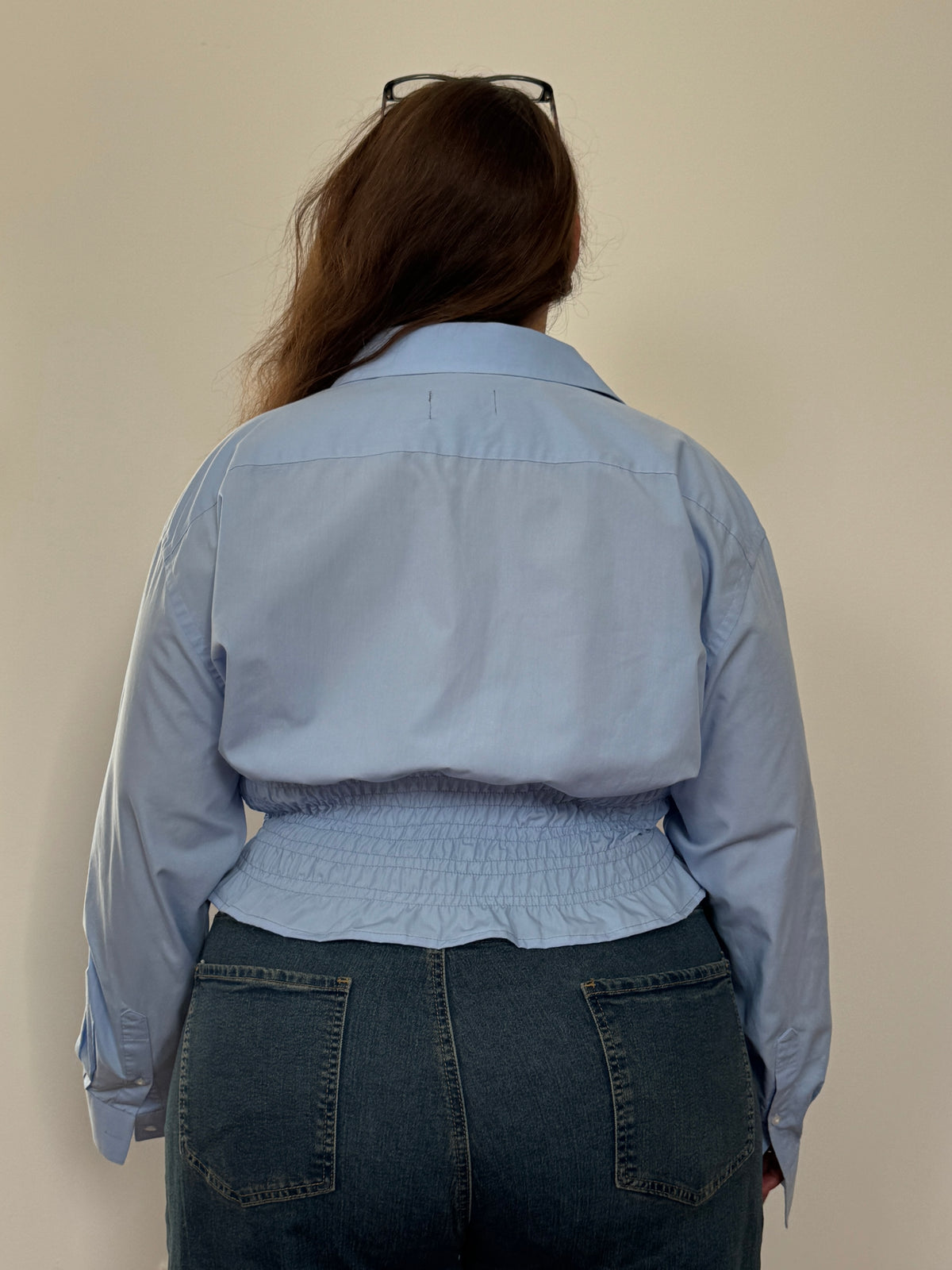 Marielle Top in BABY BLUE (XL-1X)