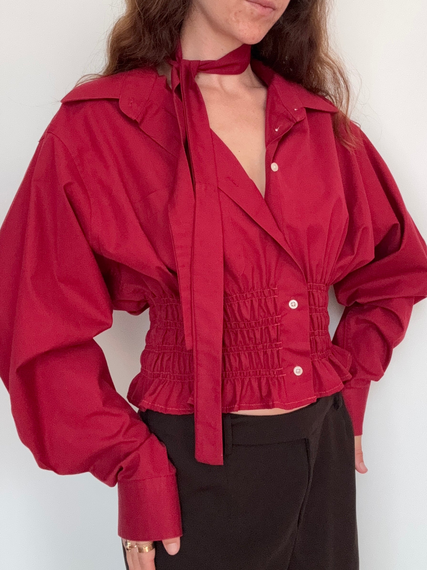 MARIELLE TOP in Cherry Red (L/XL)