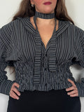 Marielle Top in SHADOW Stripes (1X-2X & TALL)