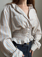 MARIELLE TOP in Whimsy Stripes (M/L)