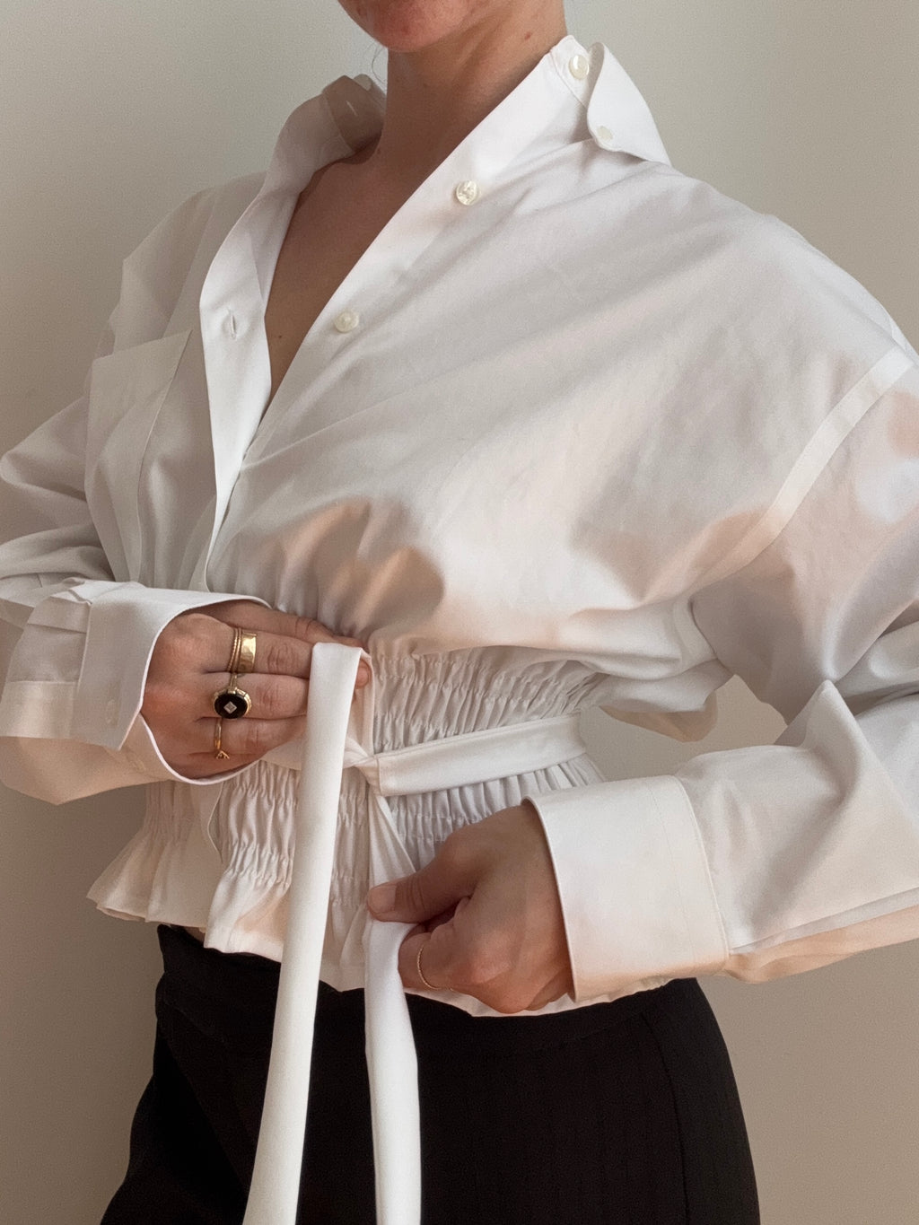 MARIELLE TOP in True White (L/XL)