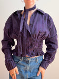 Marielle Top in Purple Stripes (M)