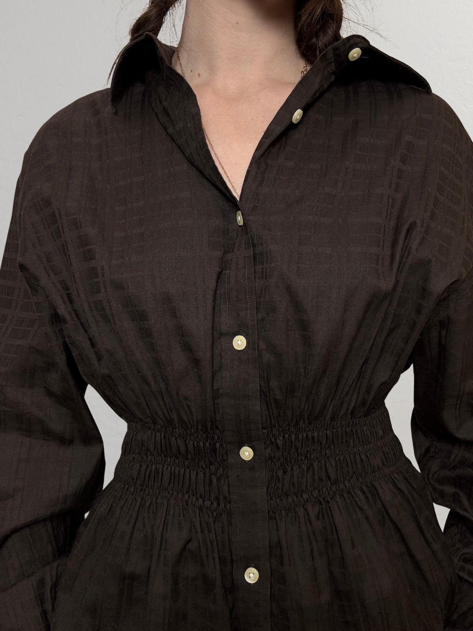 Marielle Top / Brown Squares M/L