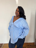 Elodie Top / Baby Blue 2X-3X