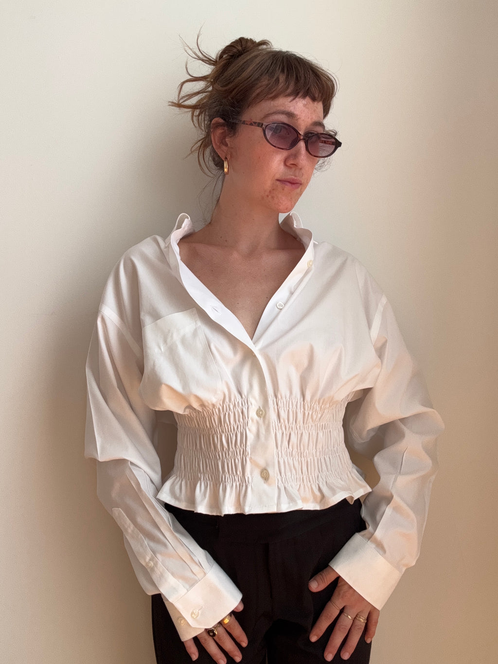 MARIELLE TOP in True White (L/XL)