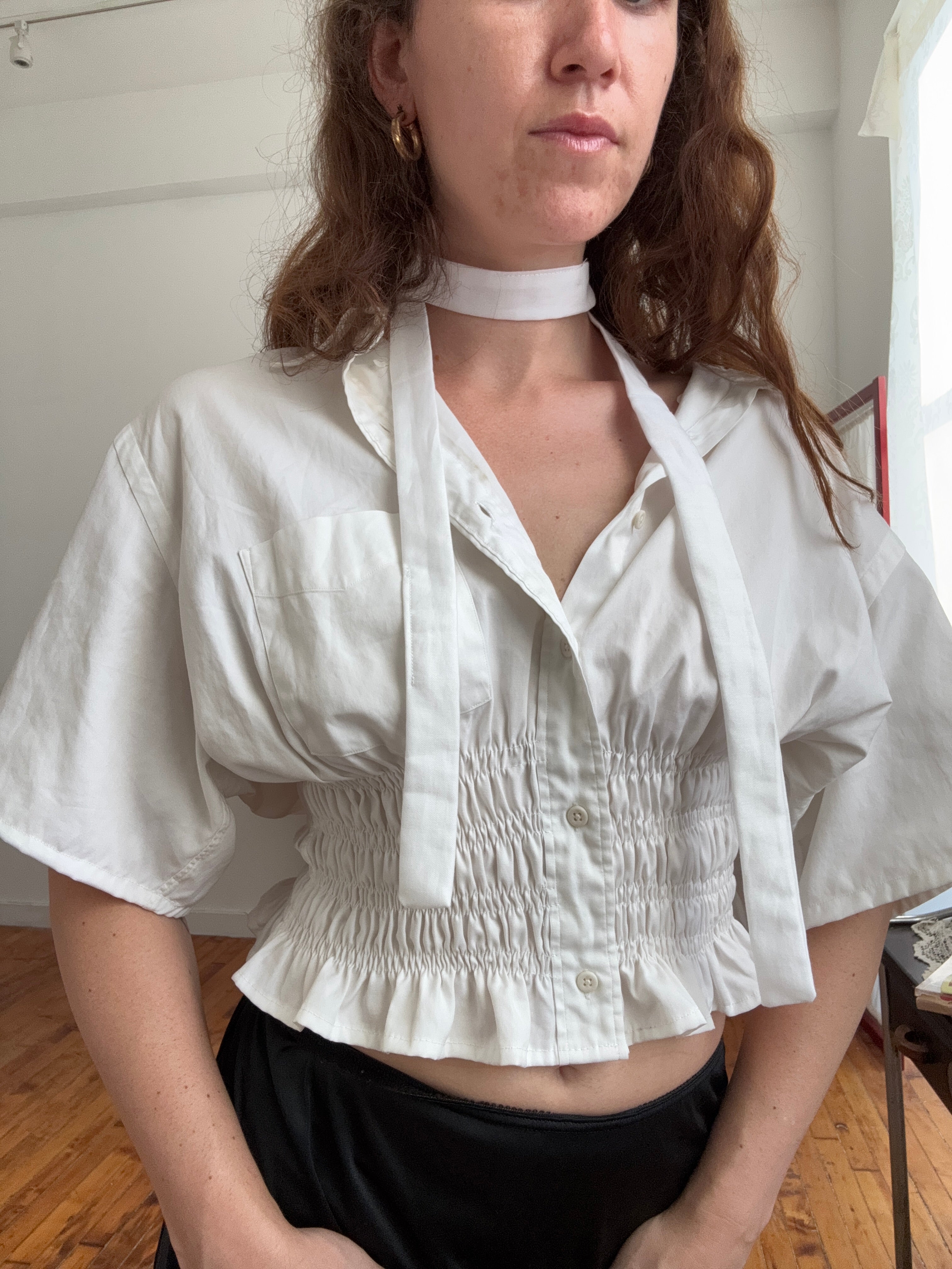 Marielle Top / White Short Sleeve (M-L)