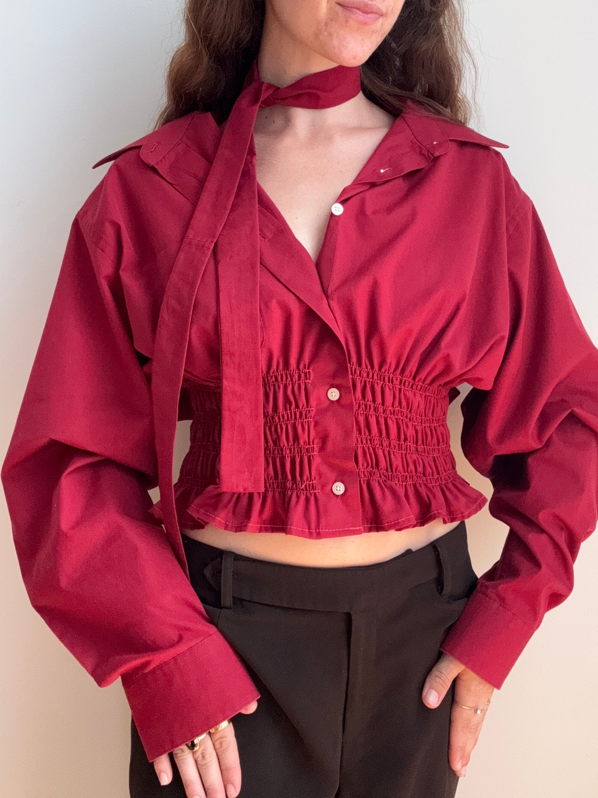 MARIELLE TOP in Cherry Red (L/XL)