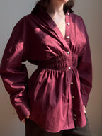 Elodie Top in Burgundy (M/L)