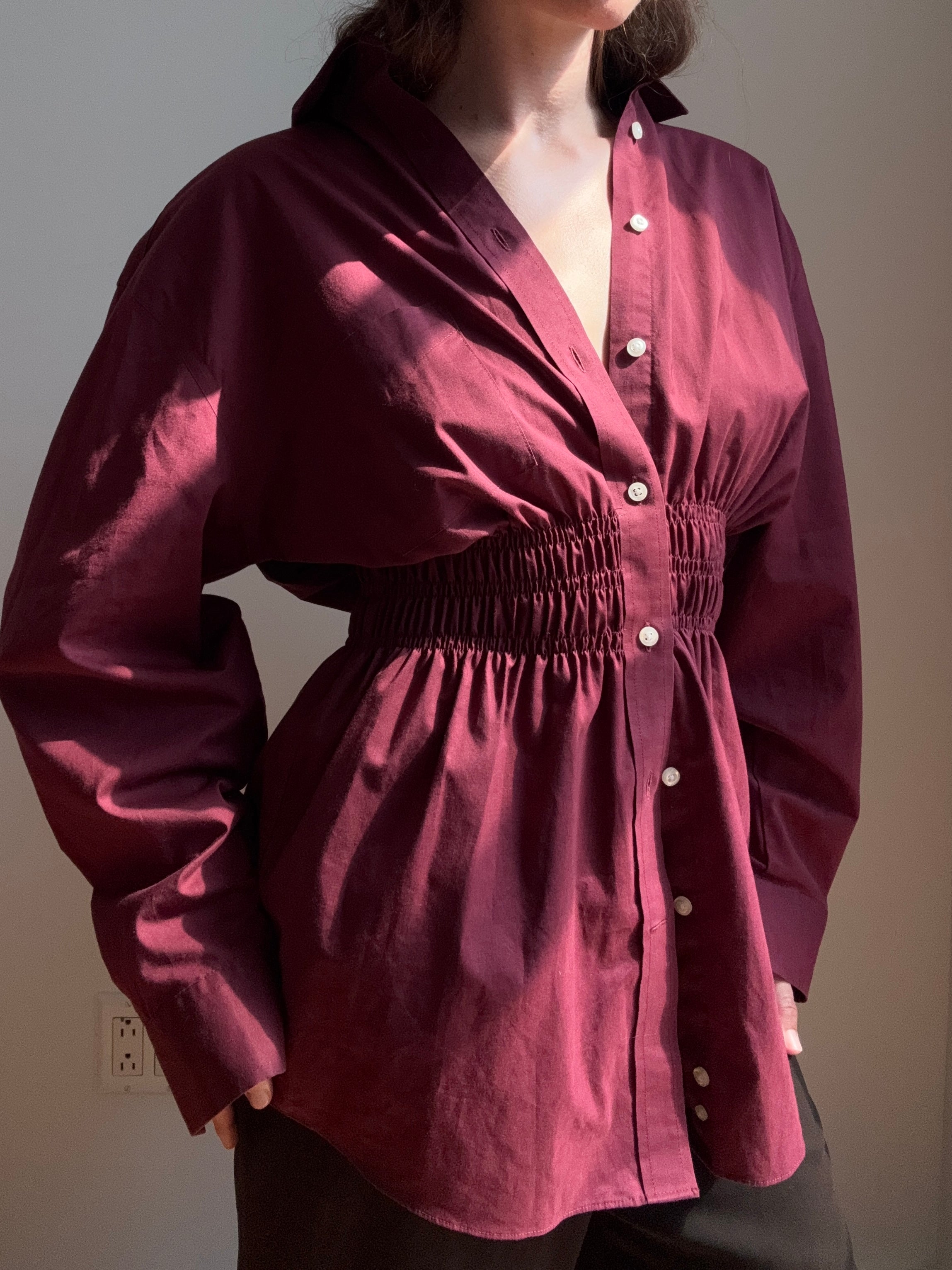 Elodie Top in Burgundy (M/L)