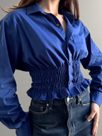 Marielle Top / Blue Pinstripes XS/S