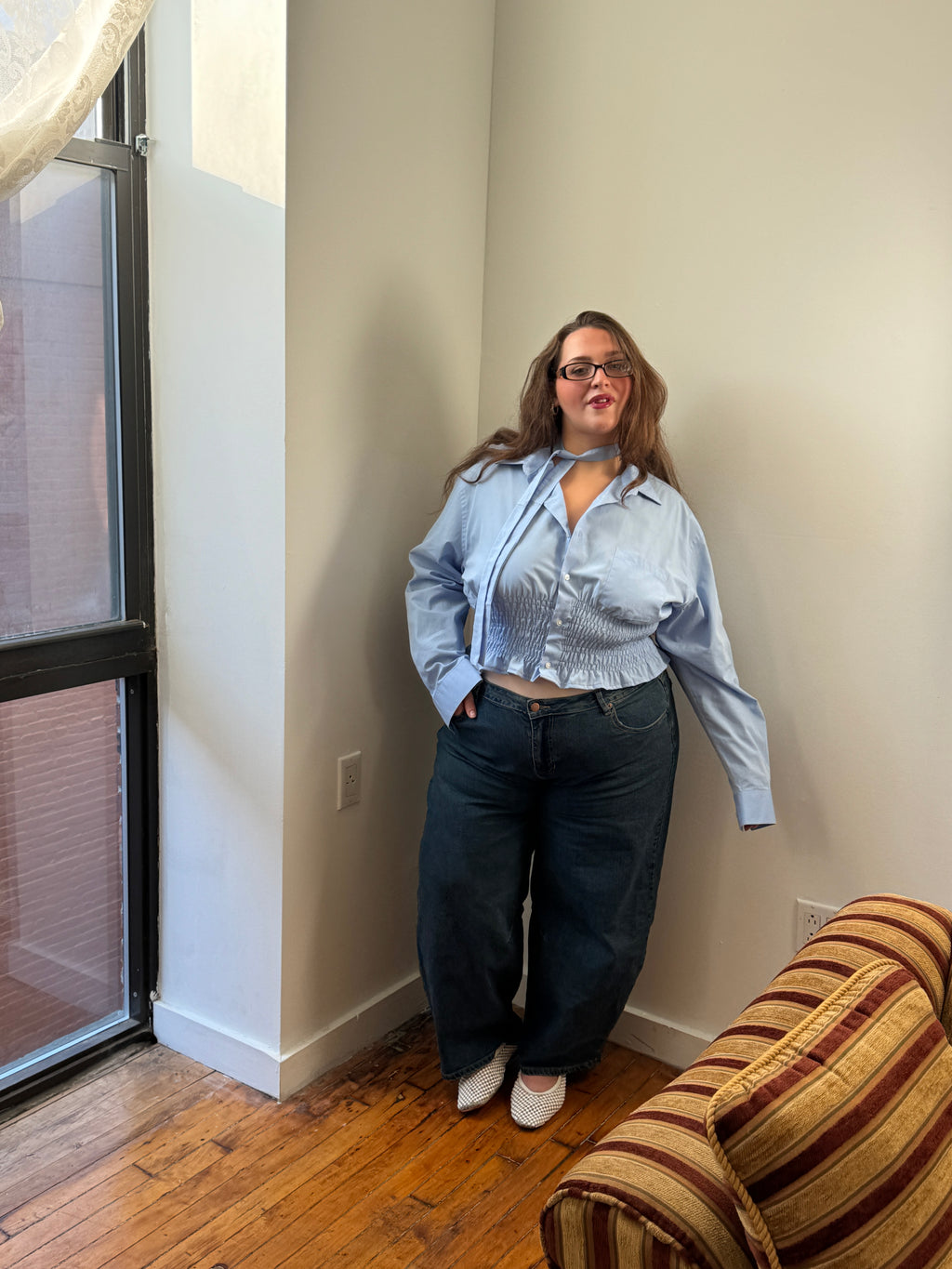 Marielle Top in BABY BLUE (XL-1X)