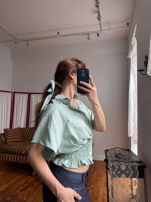MARIELLE TOP / SEAFOAM GREEN (M/L)