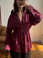 Elodie Top in Burgundy (M/L)