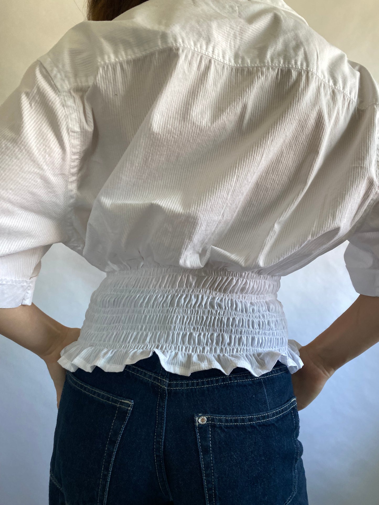 Marielle Top / White Short Sleeve/ M