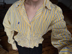 Marielle Top / Yellow & Blue Stripes (M)