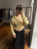 Marielle Top / Yellow & Blue Stripes (M)