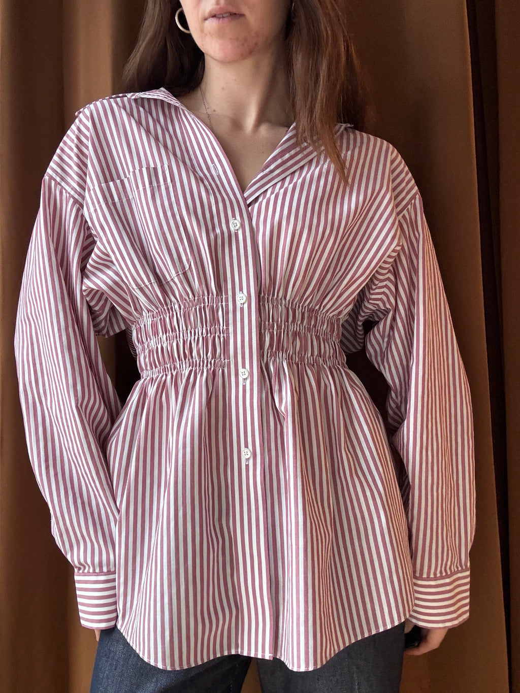 Marielle Top / Raspberry Stripes M/L