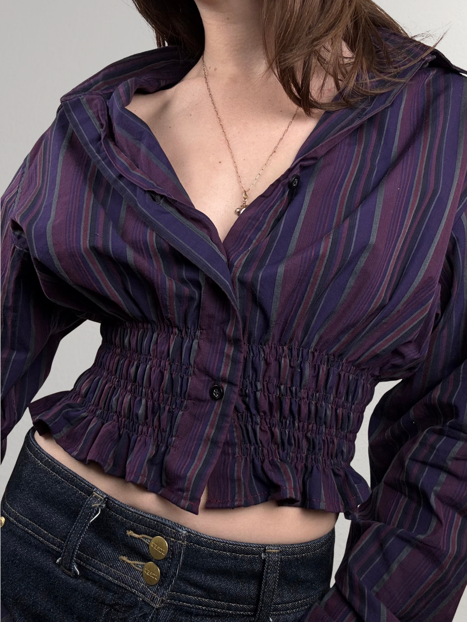 Marielle Top / Purple Stripes S/M