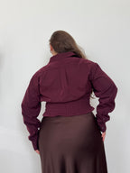 Marielle Top in WINE STRIPES (1X)