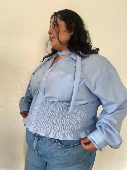 Marielle Top / Sky Blue / 1X-3X