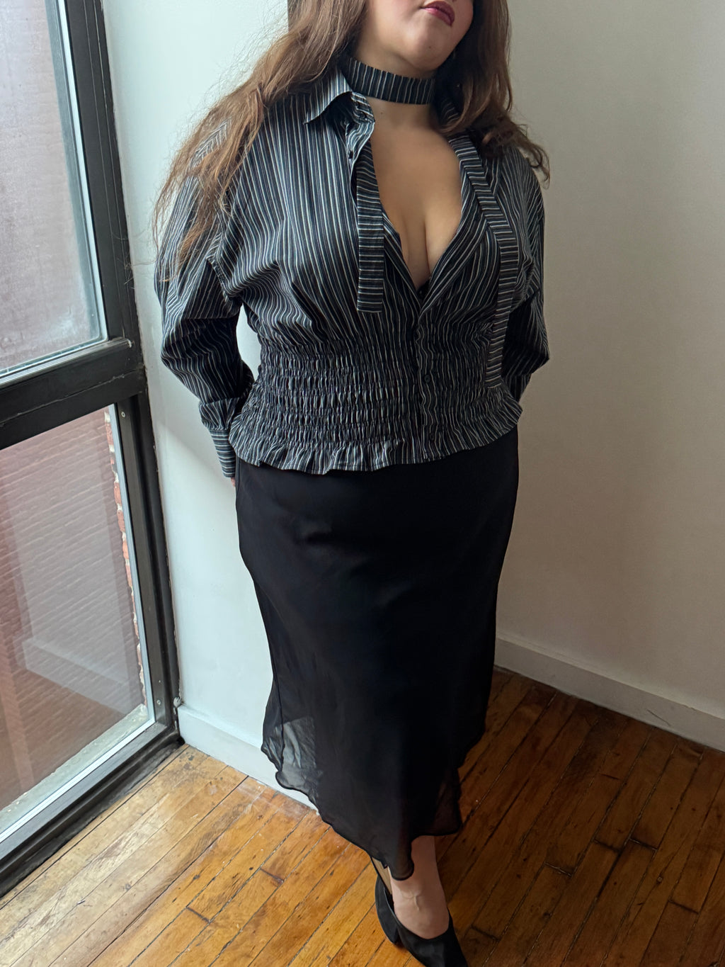 Marielle Top in SHADOW Stripes (1X-2X & TALL)