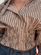 Marielle Top / Tan Stripes (M-XL)