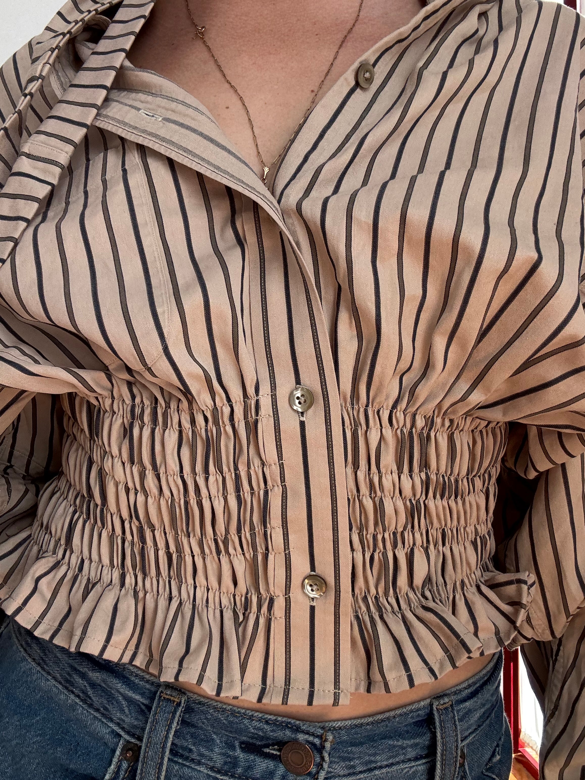 Marielle Top / Tan Stripes (M-XL)