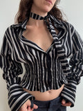 MARIELLE TOP in Shadow Stripes (S/M)