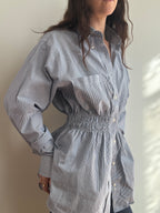 Elodie Top in French Blue Stripes (L/XL)